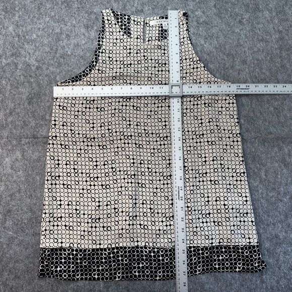 Max Studio Women Halter Top Size Small Geometric Print Black Beige Sleeveless - Picture 6 of 9